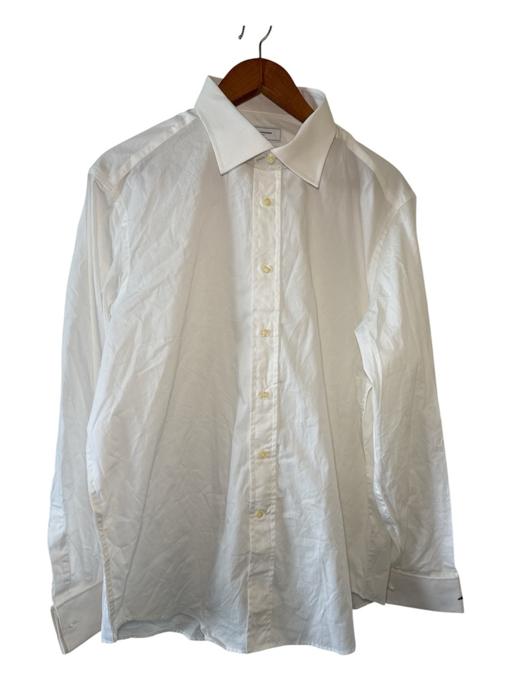 NEW! Camicissima French Cuff Dress Shirt Button Up Size 18 Slim Fit White